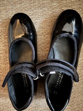 Girls Black Freestyle Tap Shoes w/Black Strap Size 11