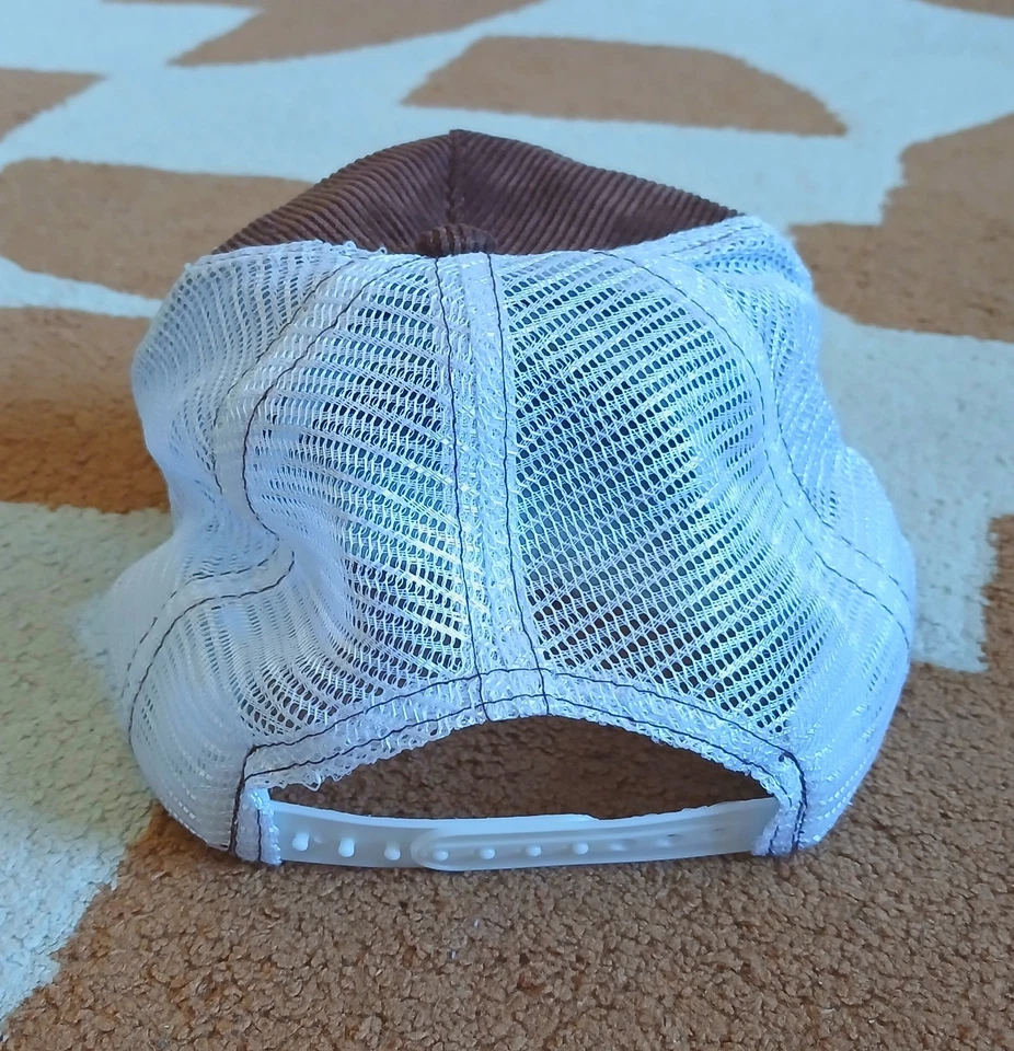 Casquette Von Dutch Trucker Marron • Velours Côtelé - Photo 3/4