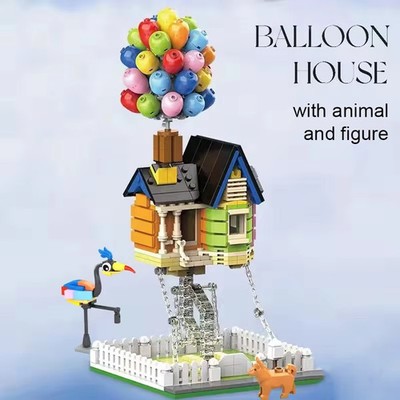 686PCS Flying Float Balloon House Building Block Sculptures Classic Animal Toy