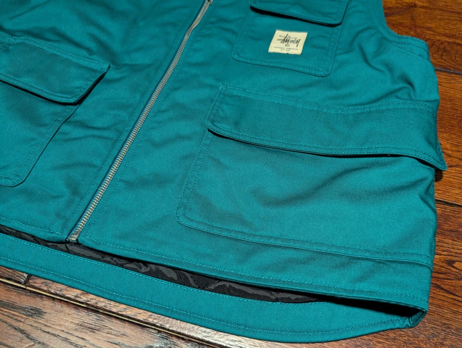 2021 STUSSY Men's 3M Green Insulated Work Vest Size Medium - NWT - product detail image 13