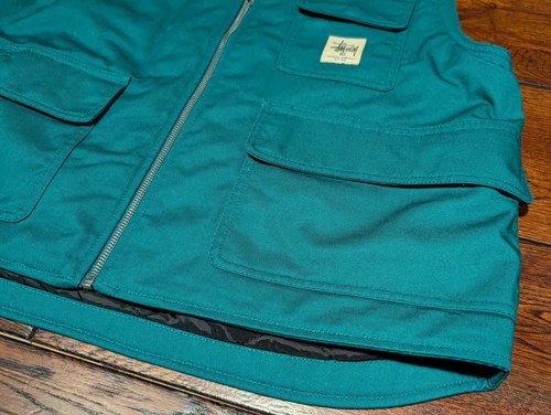 2021 STUSSY Men's 3M Green Insulated Work Vest Size Medium - NWT image 13