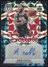 Amir Coffey #MS-COF 2023-24 Panini Mosaic Scripts Genesis Prizm Auto Case Hit SP