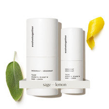 Aluminum Free Natural Deodorant Duo for Women  Men  Lemon, Sage  Patchouli 