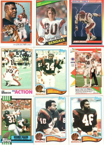 Lote de 69 tarjetas vintage de Cincinnati Bengals, Esiason, Brooks, Collinsworth, Munoz, más - Imagen 4 de 8