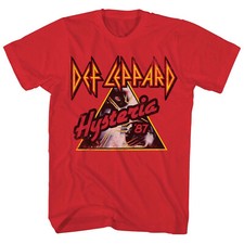 DEF LEPPARD cd cvr HYSTERIA '87 Official Red SHIRT XL new