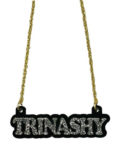 Necklace Name Plate Personalized 14K 