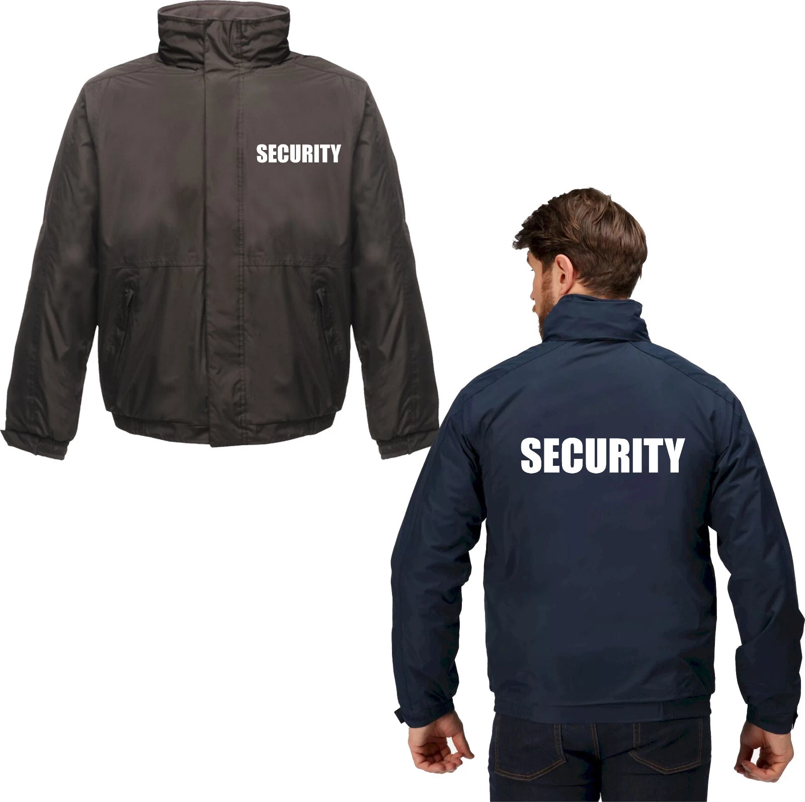 Security Dover Waterproof Insulated Jacket Windproof Hooded Zip Lined Coat Rg045
