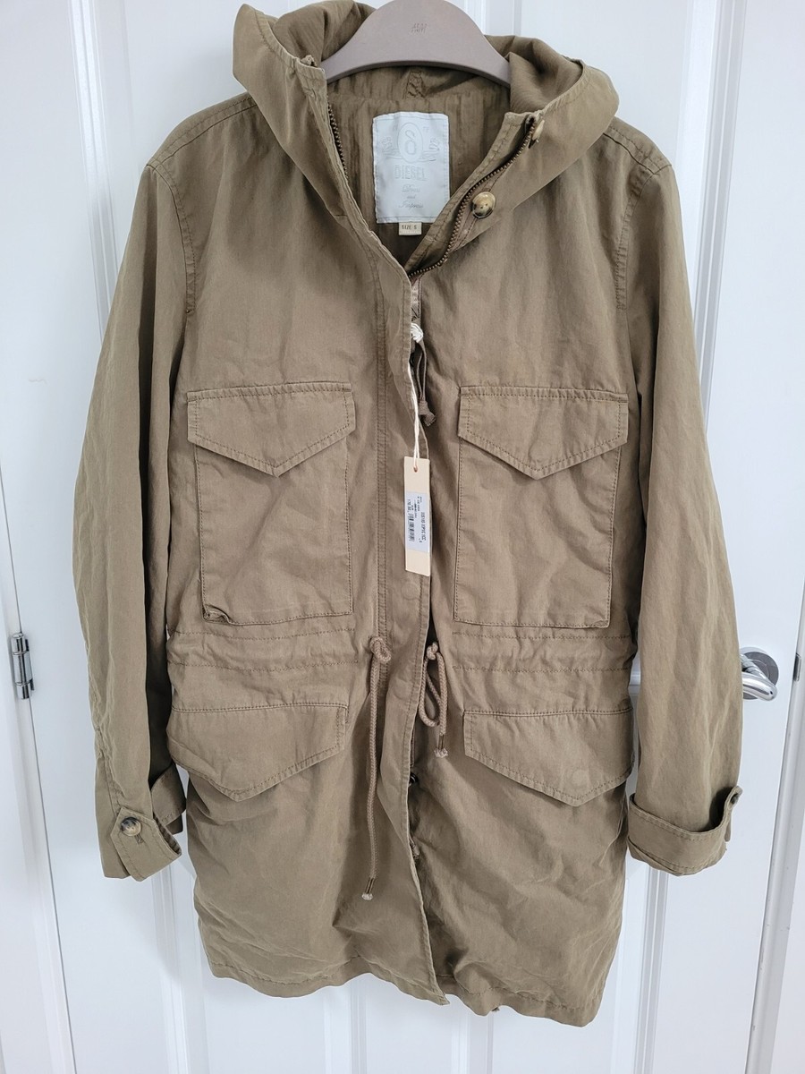New Diesel Dress and Impress Khaki Green Cotton Blend Hooded Parka Jacket Coat | eBay UK New Diesel Dress and Impress Khaki Green Cotton Blend Hooded Parka Jacket Coat | eBay UK