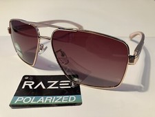 RAZE Sunglasses Rose Gold Metal Frame Gradient Lens Polarized Kona 56004