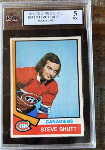 1974-75 O-PEE-CHEE #316 STEVE SHUTT KSA 5 EX 74/75 OPC RC Hockey HHOF Canadiens