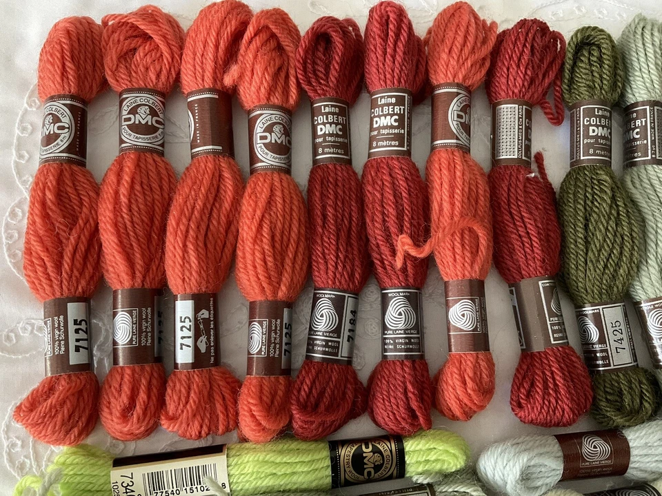 DMC Laine Colbert Tapestry Yarn Lot of 21 Assorted Colors 100% Virgin Wool M - Image 2 of 4