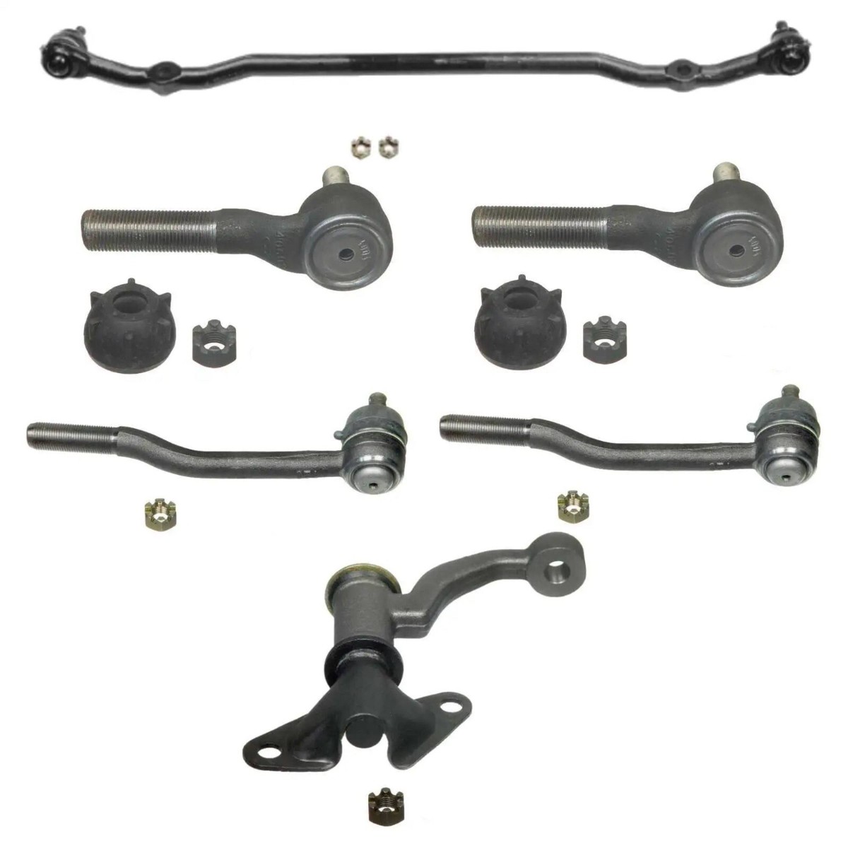 てつて 6 Pc Steering Kit Center Link Tie Rod Ends 80-82 For Datsun Nissan
