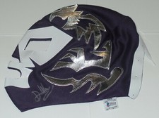 MASCARILLA AUTOGRAFIADA FIRMADA POR DR WAGNER JR LUCHA LIBRE CMLL AAA NJPW CHAMP PÚRPURA PLATA MX