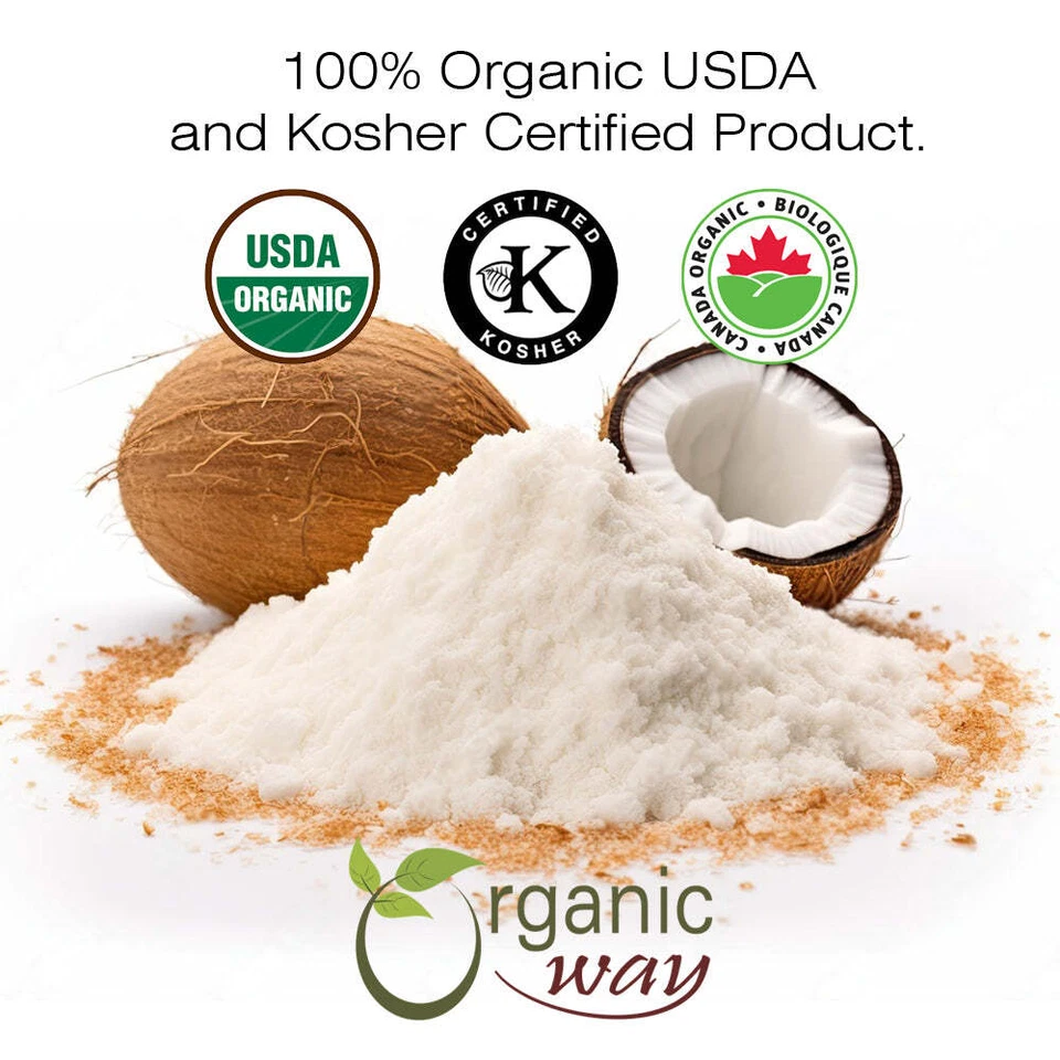 Leche de coco en polvo Organic Way - Certificado Kosher y USDA | Apto para cetogénicos Foto 2 de 4