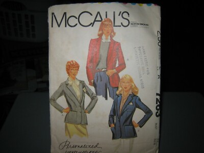 McCall's 7263 Misses Lined Jacket Pattern - Size 10 Bust 32 1/2