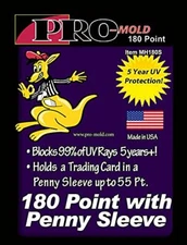 18 each Box Pro-Mold 180pt. Magnetic One Touch Sleeved Card Holders - MH180S