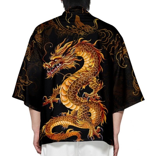 Tradizionale Tuta Cinese Uomo Abbigliamento Kung Fu Drago Manica Lunga - Foto 5