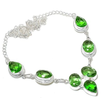 T S A V O R I T  Edelstein Handgefertigt 925 Sterlingsilber Schmuck Halskette