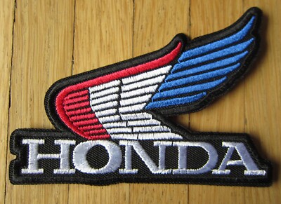 Aufnäher / Aufbügler/ Patch: HONDA - Logo & Schriftzug - rot-weiss-blau