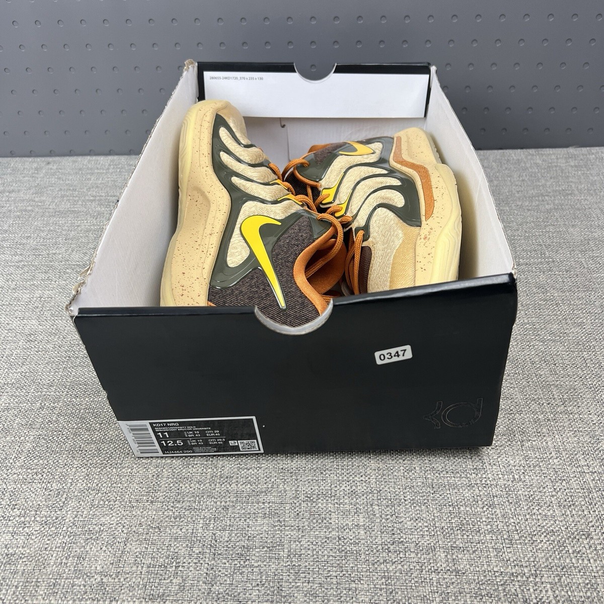 Men's Size 11 - Nike KD 17 NRG x Bink Sesame Basketball Shoes Gold