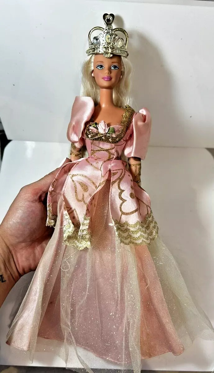 Vintag 1997 Barbie Mattel Disney Princess Rapunzel 17646 Sparkly Pink Dress  Doll