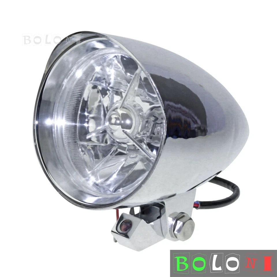 4.5" Bullet Headlight For Harley Big Twins Chopper Sportster 1200 883 Dyna — 第 3/4 张图片