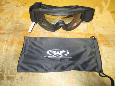 NEW GLOBAL VISION BLALLISTECH A/F GOOGLES BLACK WITH LEAR LENS  BALAFCLR