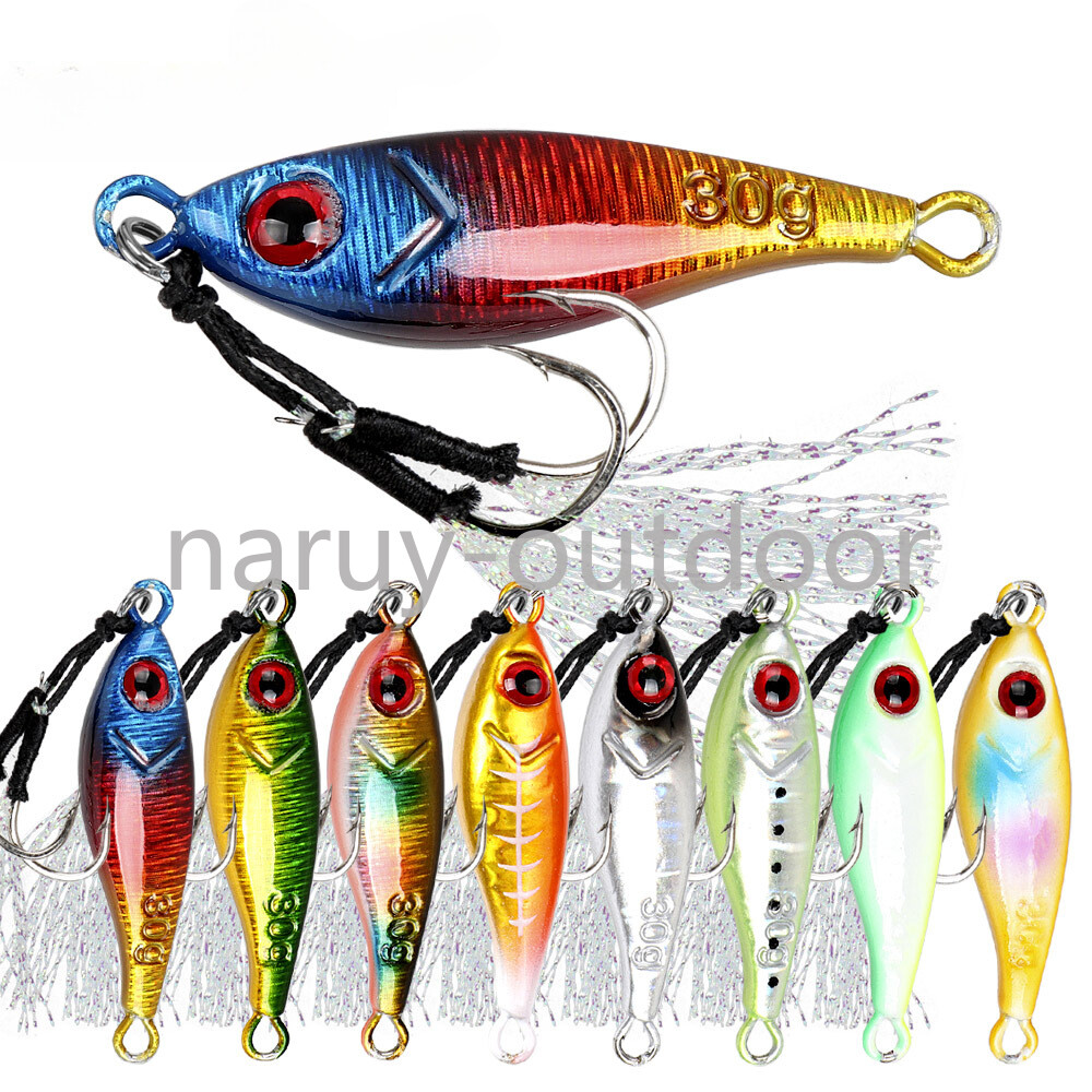 8PCS Cast Metal Jig Slow Pitch Jig 7-30g Shore Casting Jigging