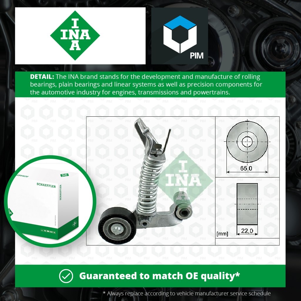 Aux Belt Tensioner fits MERCEDES B200 W246 2.2D 14 to 18 OM651.930