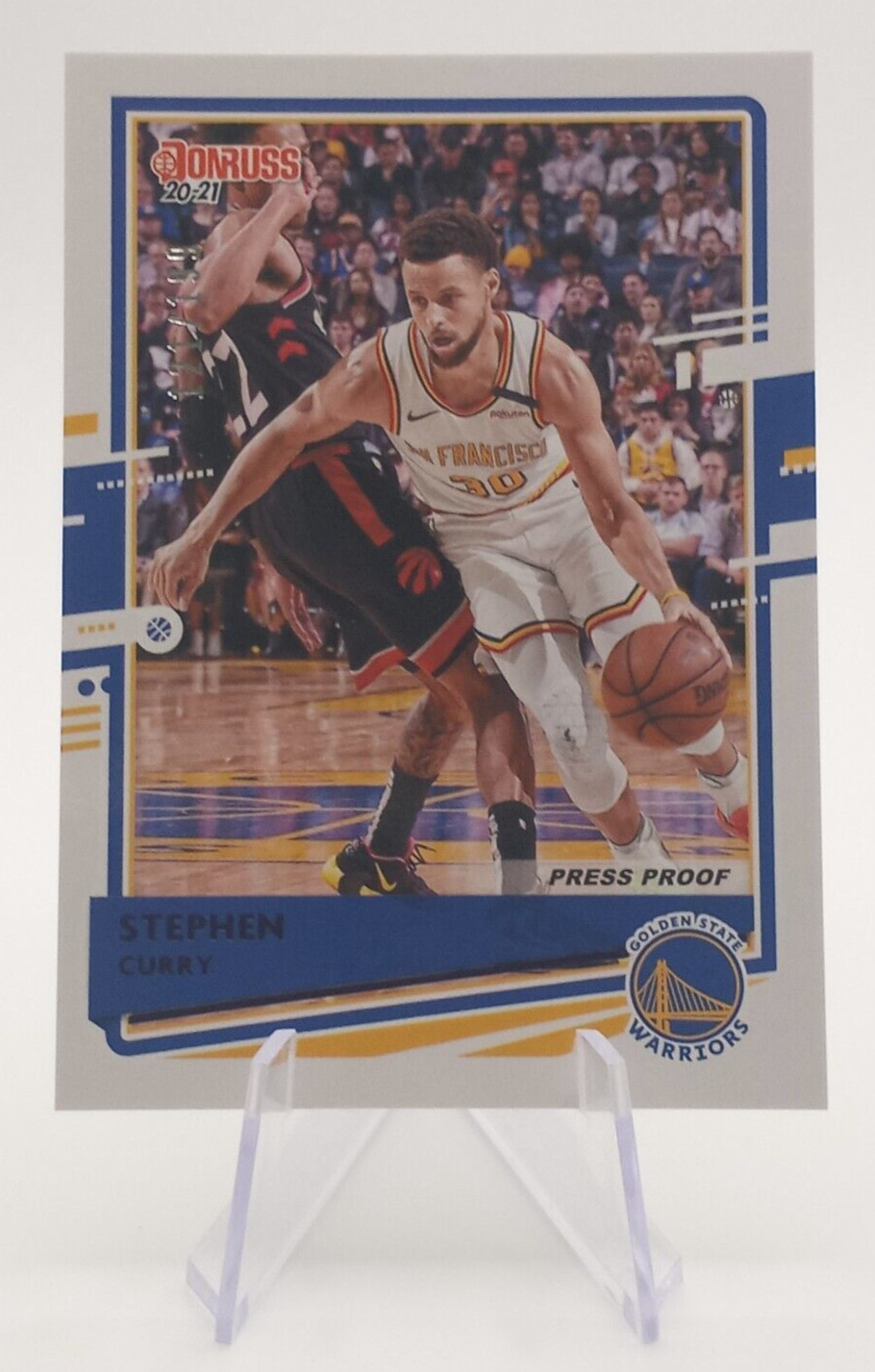 🏀Stephen Curry 2020-21 Donruss Press Proof Purple #d 121/199 Card #41🏀