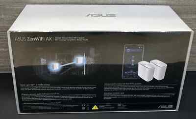 ASUS ZenWiFi XT8 Tri-Band Mesh Wi-Fi 6 System - White (Set