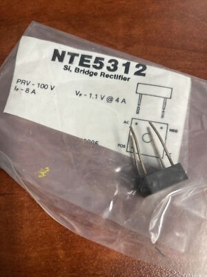NTE NTE5312  Silicon Bridge Rectifier 8A 100V Repack