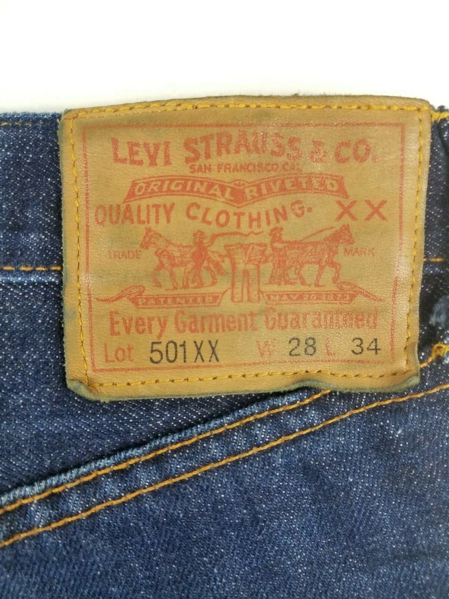 Levi Vintage Clothing LVC 501 XX 1955 selvedge denim jeans size 32x34 BIG E