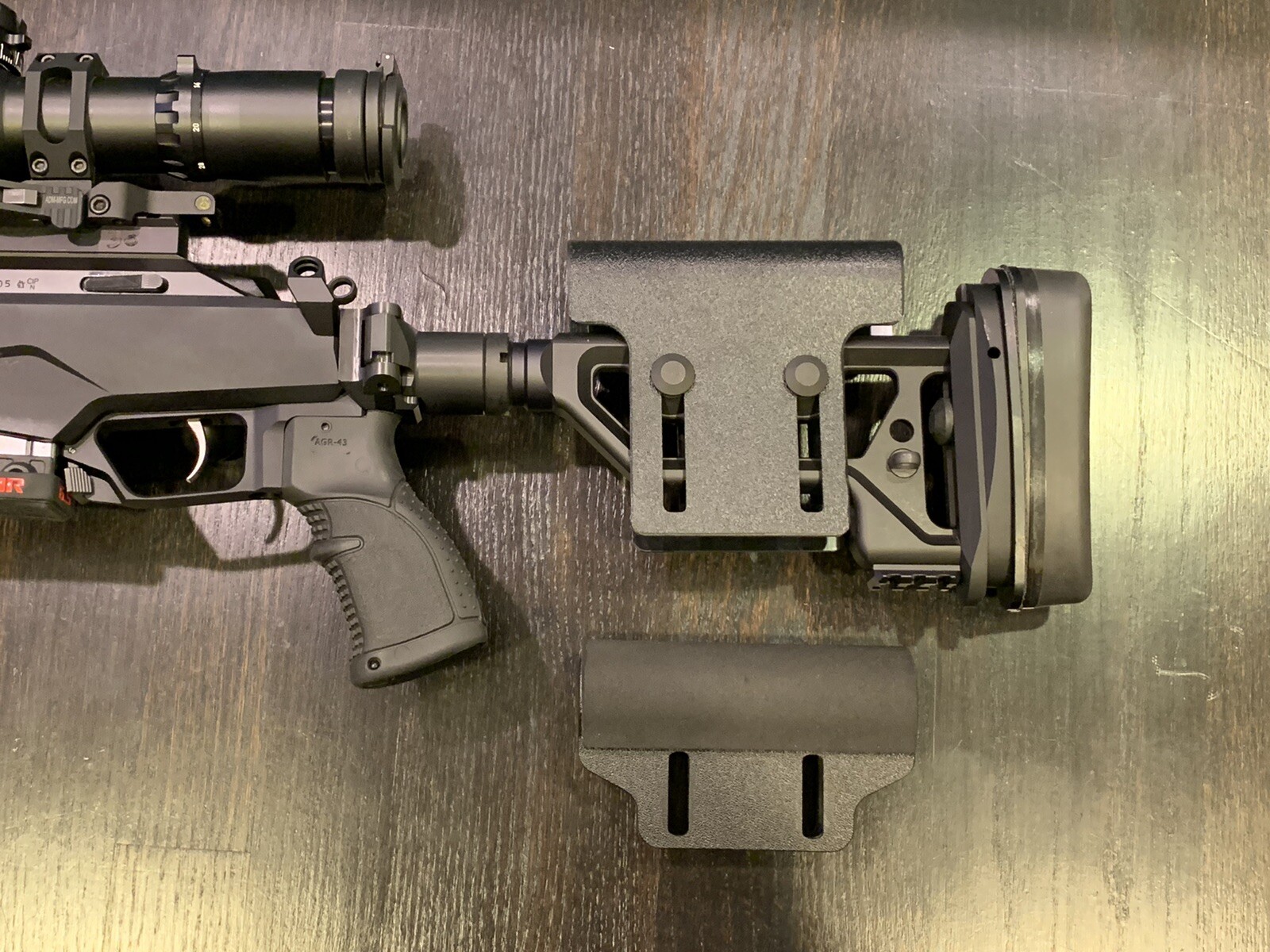 Adjustable Rifle Stock Comb Riser Tikka T3X TAC A1 high cheek riser rest Kydex rifle stock comb saddle ...