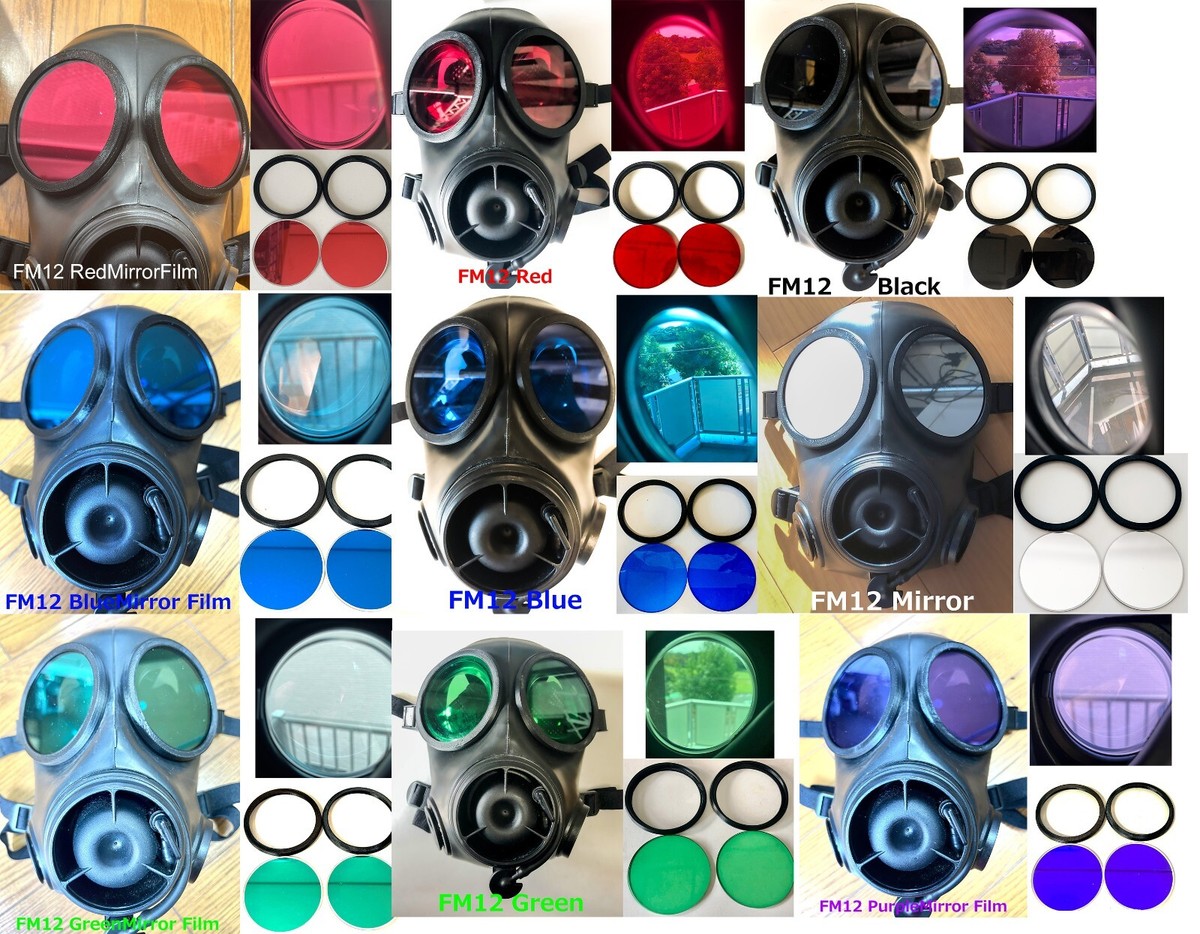 Verres Extérieurs Polycarbonate Transparent Pour Masque à Gaz SAS FM12 – Cosplay