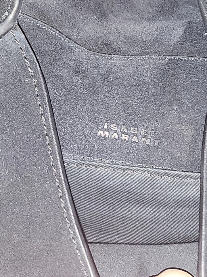 Bandolera/bolso de hombro Isabel Marant Botsy azul marino de gamuza y cuero Foto 4 de 4