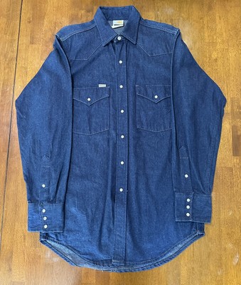 carhartt denim pearl snap shirt