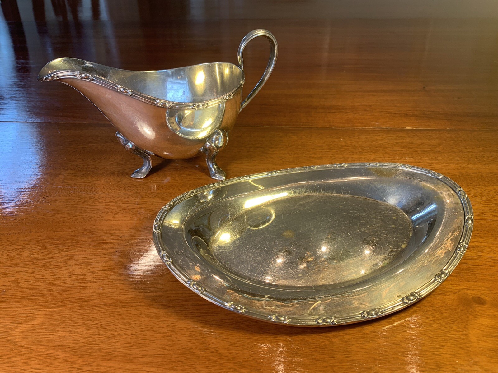 Vintage Hallmark 216 Silverplate Gravy Boat with Tray eBay