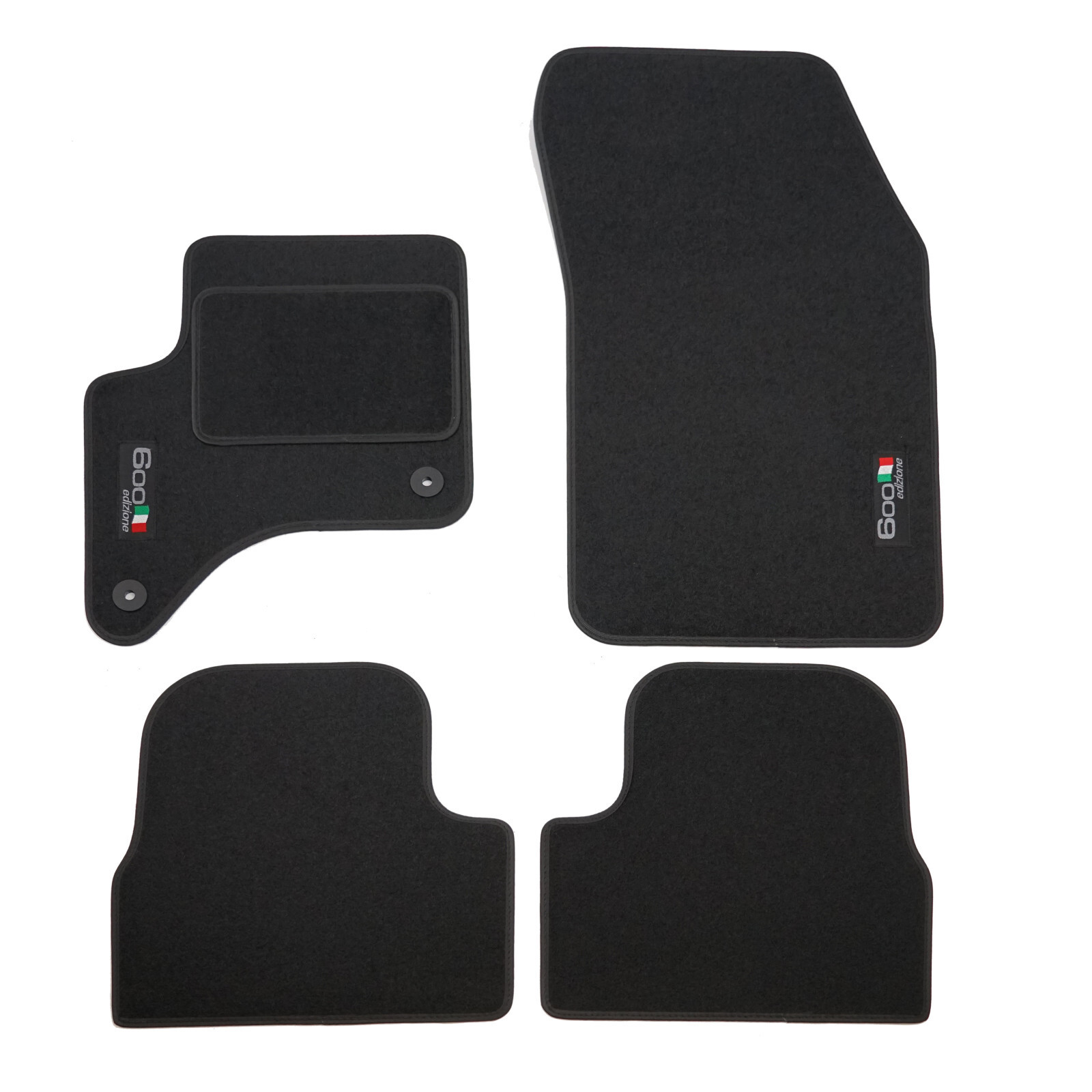 Tapis de sol Fiat 600 Hybride 2024 velours noir 4 pièces
