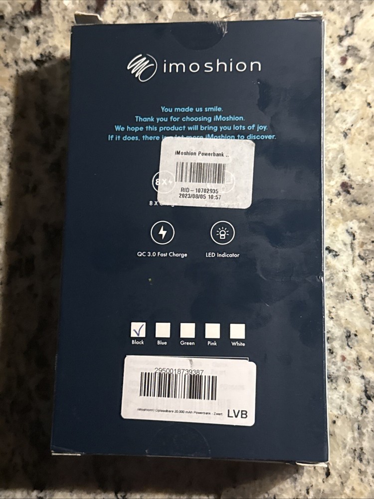 Imoshion 20000mAh High-Capacity Power Bank