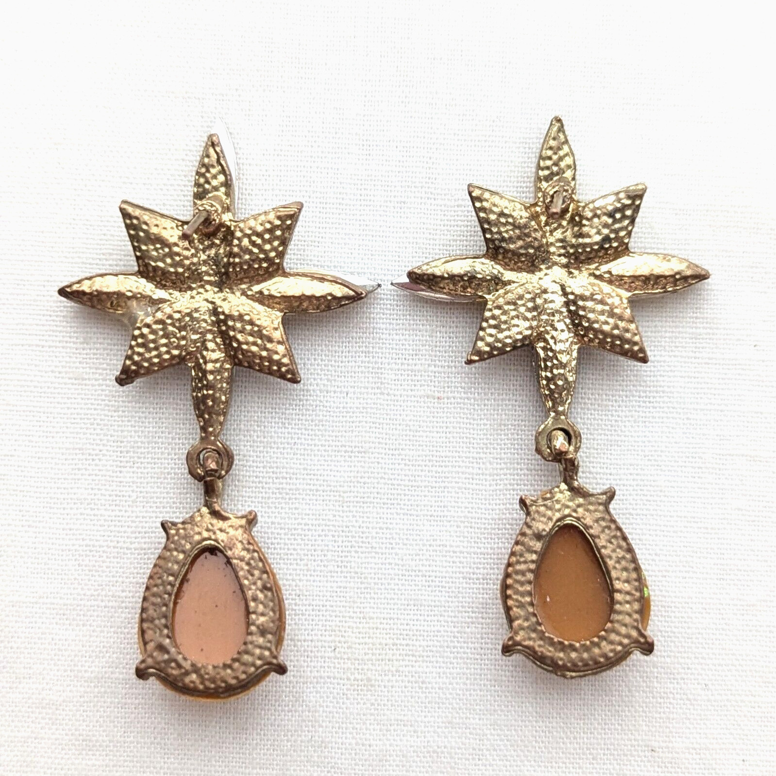 Atomic Starburst Stud Dangle Earrings Bold Celest… - image 4