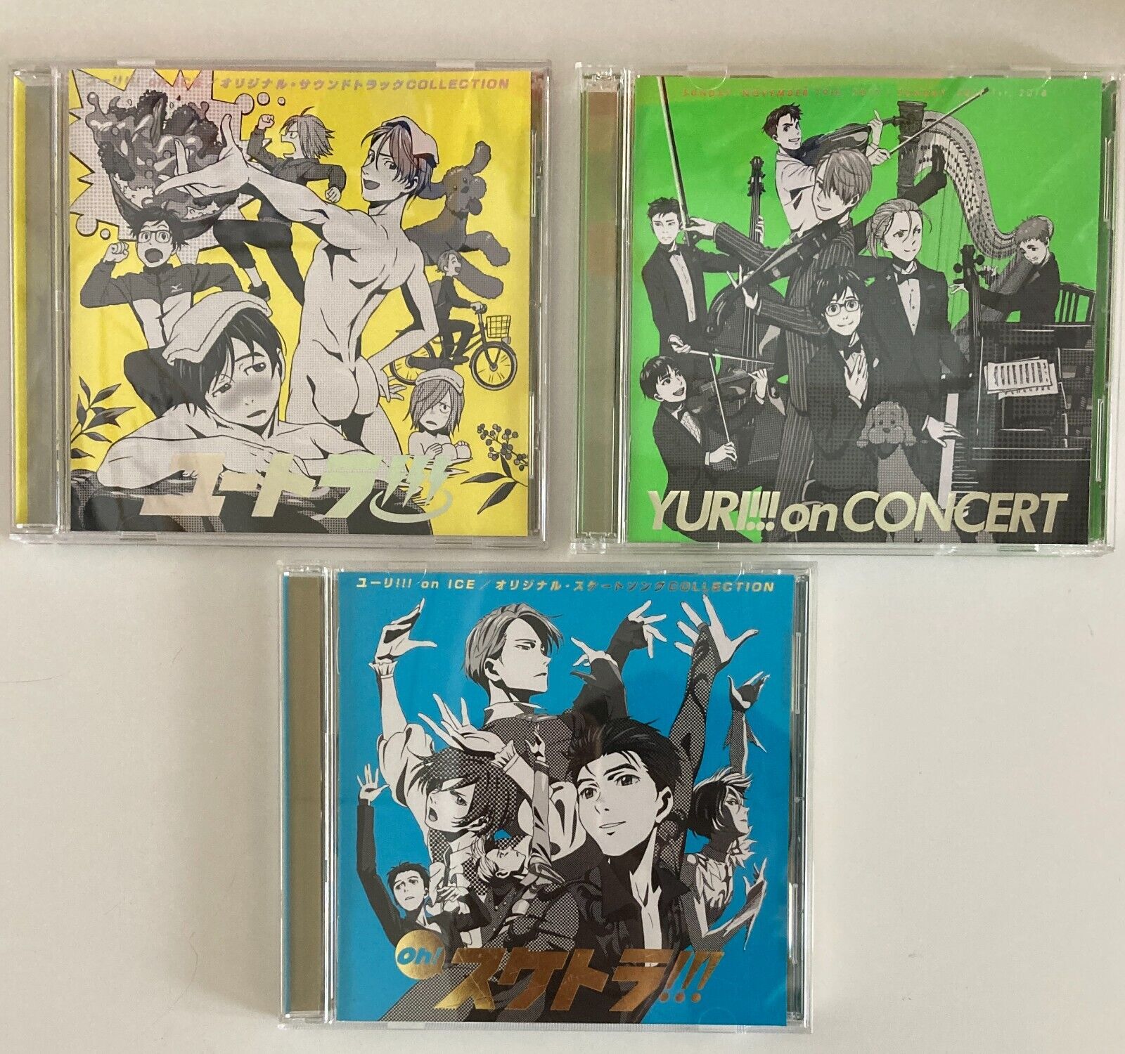 Yuri!!! on Ice Audio CD Oh! Suketora!!!, Yu-tora!!! & On Concert Set of 3 Japan