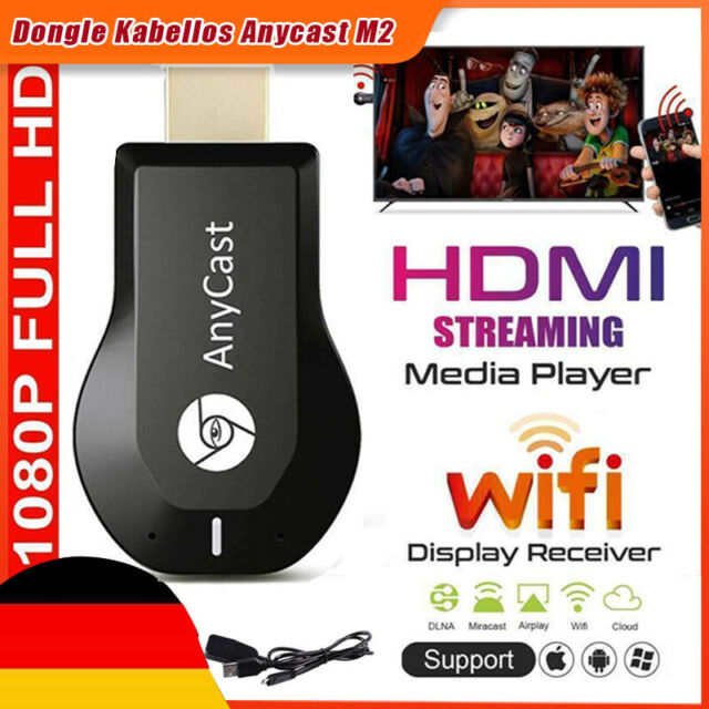 HDMI 1080P TV Stick Google Dongle Miracast MAC Anycast M2Plus Smart Media Player-