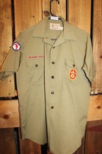 Boy Scouts of America BSA Men's Adult Shirt Medium Green Vintage