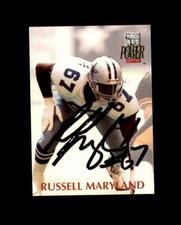 Russell Maryland Hand Signed 1992 Pro Set Power Dallas Cowboys Autograph