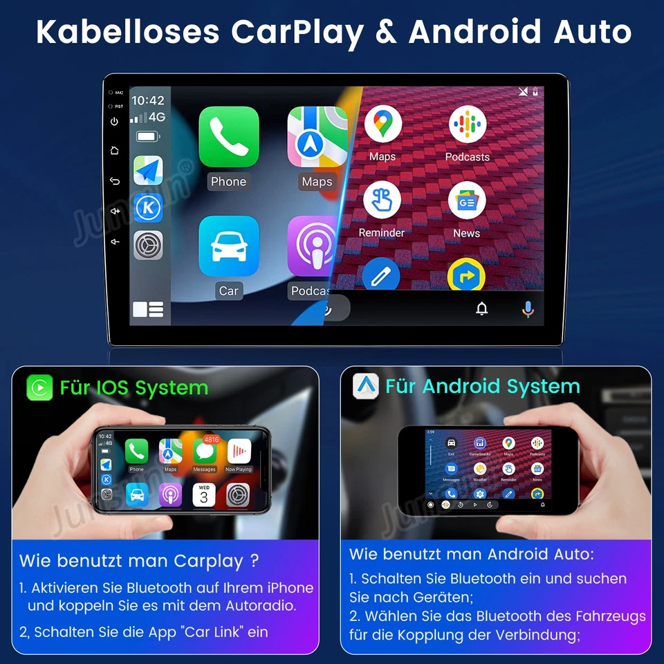 9" Android 14 Autoradio Für Nissan Juke 2010-2014 GPS Navi DSP Wifi BT DAB 1+32G - Bild 3 von 4