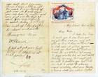 Civil War Patriotic Lettersheet Used with letter Col. Ellsworth, Ship Island