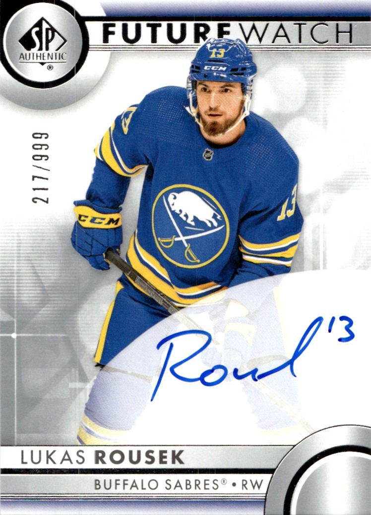 2023-24 SP AUTHENTIC FUTURE WATCH ROOKIE AUTOGRAPH LUKAS ROUSEK RC AUTO /999