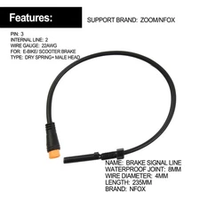Ebike Induction Wire Brake Sensor Wire 2 Or 3PIN 21cm Black Single Male