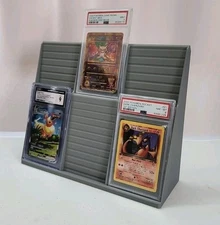 Graded Card Display stand, Holds 4 or 6 Slabs, PSA or CGC Slabs